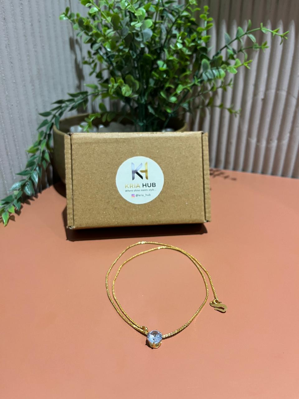 Sparkle Solitaire Necklace