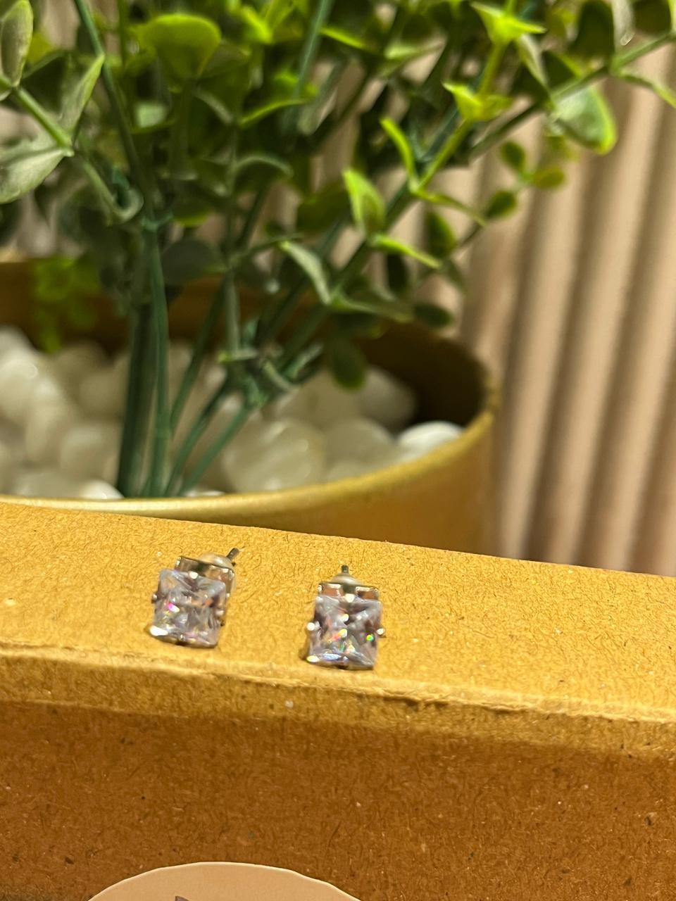 Crystal Square Studs