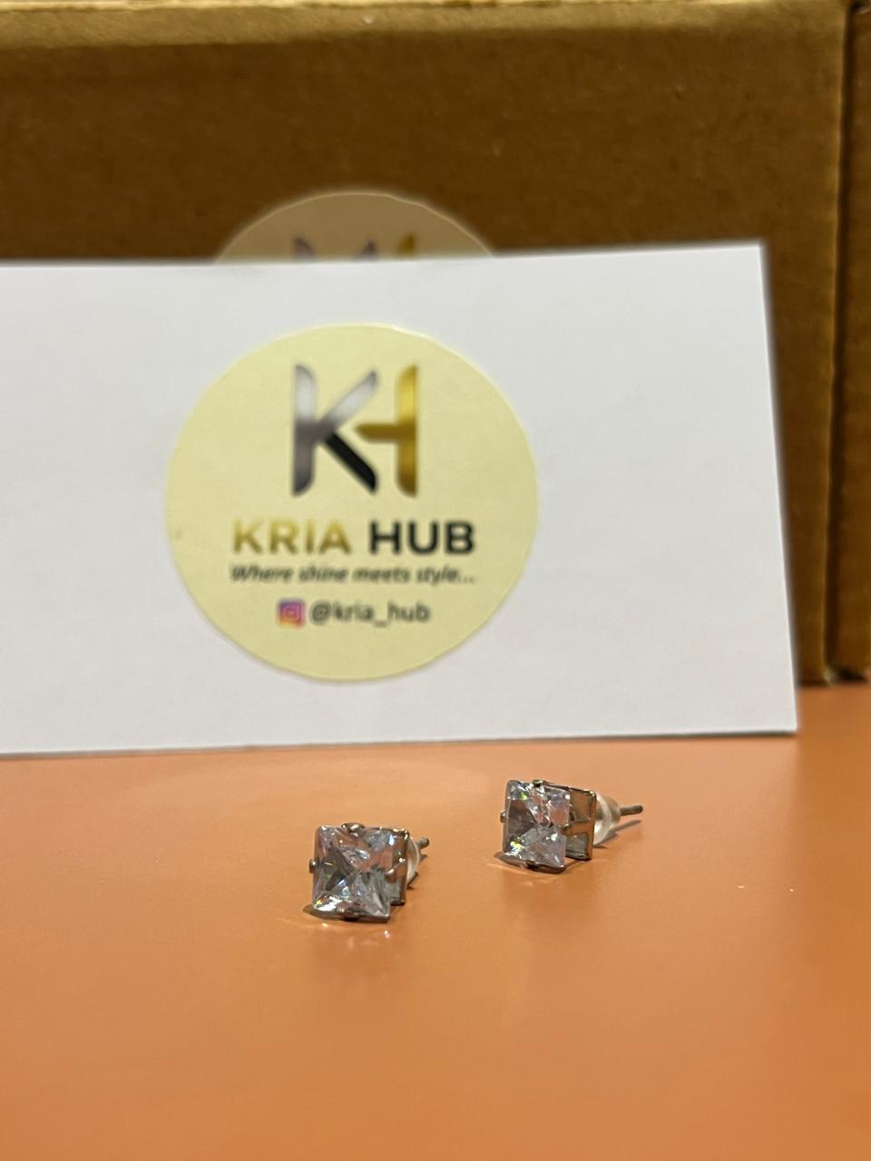 Crystal Square Studs