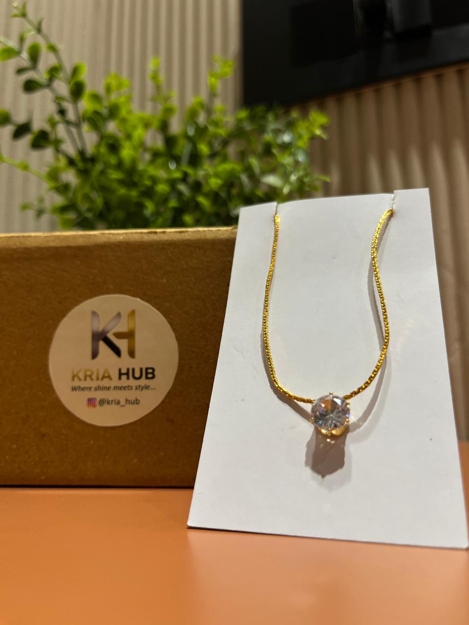 Sparkle Solitaire Necklace