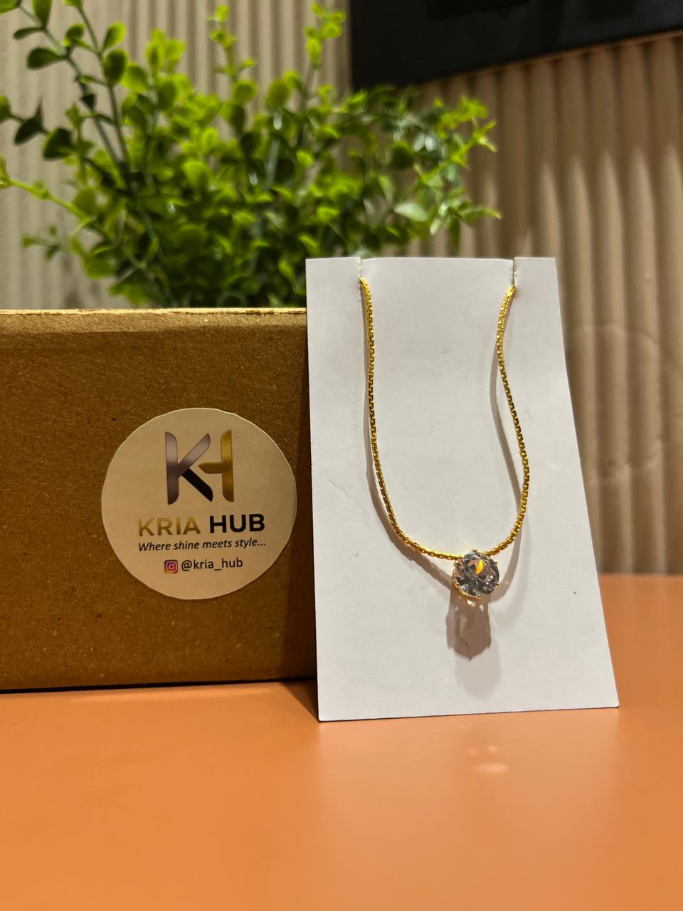 Sparkle Solitaire Necklace